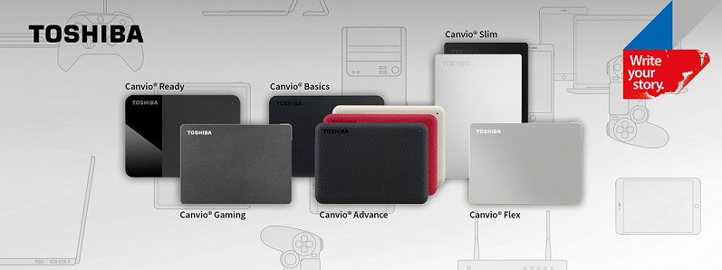 Toshiba lanza una nueva línea de almacenamiento portátil con nuevas Aplicaciones y Diseños