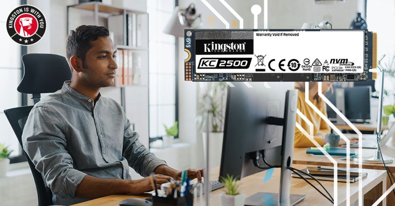 SSD KC2500 NVMe PCIe para sistemas de escritorio, estaciones de trabajo y PCs de alto rendimiento
