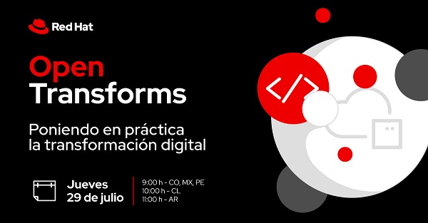 Red Hat invita a su evento Open Transforms