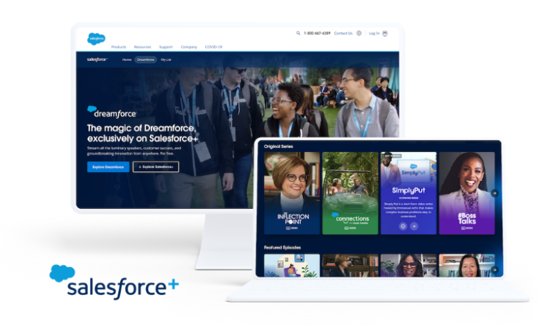 Salesforce+ anuncia un nuevo servicio de streaming para experiencias en directo y series de contenido original