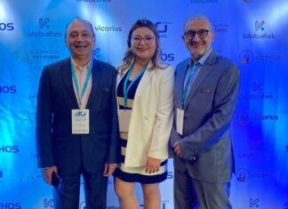 Globaltek celebra 30 años de innovación y ciberseguridad Armando Carvajal, Socio Fundador; Karina Cruz, Directora Administrativa y Financiera; y Pedro Muñoz, Socio Fundador, de Globaltek.