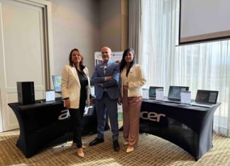 Acer lanza en Colombia su nuevo portafolio B2B con IA local Diana Malagón, Gerente de Ventas de Canal; Silvio García - Director Regional de Acer para Colombia y México; Liliana Rodríguez - Gerente de marketing para Colombia.
