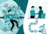 El nuevo viaje del comprador B2B: Del clic accidental a la intención de compra Ilustración sobre la diferencia entre métricas de vanidad en marketing digital y el flujo de ventas real en el sector IT B2B