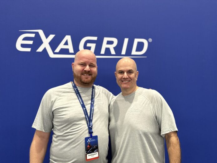 Alejandro Wasserlauf, Territory Sales Manager para el Cono Sur; y Paulo Vendramini, Area Vice President Sales for Latin America, en ExaGrid.