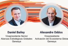 Genesys potencia su red de socios de negocio para acelerar la nube e IA Daniel Bailey y Alexandre Oddos, de Genesys.