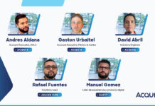 IA a escala e identidad de marca: la estrategia de Acquia y EAFIT para gestionar activos Caso de éxito de EAFIT con Acquia DAM, con Andrés Aldana, Gastón Urbitel y David Abril (Acquia), Rafael Fuentes (Julius C2G), y Manuel Gómez (EAFIT).